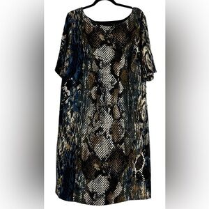 Vintage Connected Woman Midi Dress Short Sleeve
